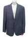 Ralph Lauren Purple Navy Blue Wool Solid 2 Button Men's Suit Navy Blue / 44L