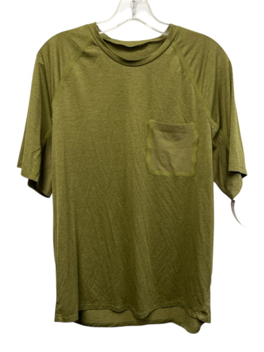Lululemon Size Est L Green Athleisure Men's Short Sleeve Green / Est L