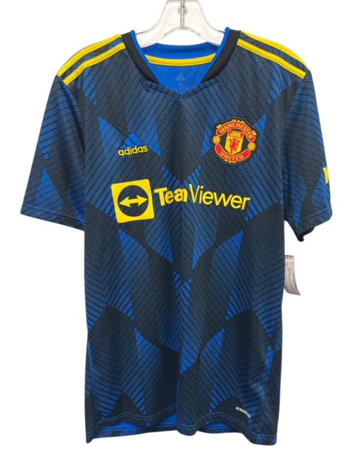 Adidas Size M Blue & Yellow Jersey Men's Short Sleeve Blue & Yellow / M