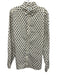 Kenzo Size 16 Cream & Black Cotton All Over Print Button up Long Sleeve Shirt Cream & Black / 16