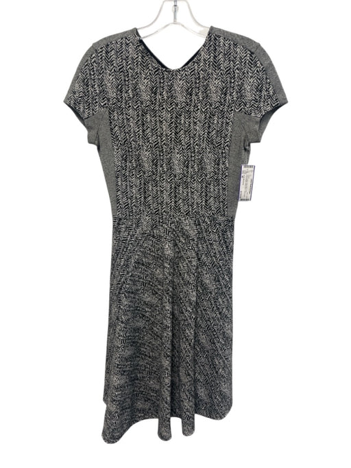 Stella McCartney Size 40 Gray & Black Wool Blend Knit Houndstooth Dress Gray & Black / 40