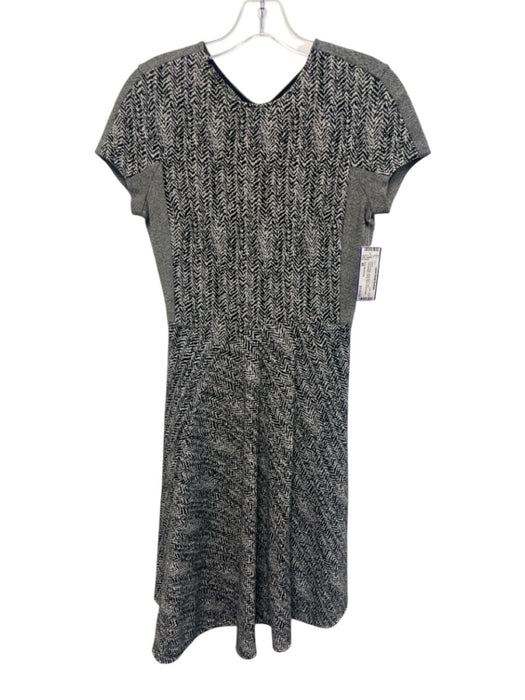 Stella McCartney Size 40 Gray & Black Wool Blend Knit Houndstooth Dress Gray & Black / 40