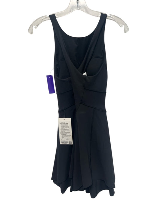 Lululemon Size 8 Black Nylon Blend High Neck Shelf Bra Athletic Dress Black / 8