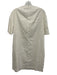Theory Size M / 8 White Linen & Viscose Short Sleeve V Neck Shift Dress White / M / 8
