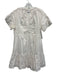 Tanya Taylor Size S White Cotton & Polyester Blend Short Sleeve Gathered Dress White / S