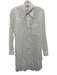 Vince Size S White Cotton Long Sleeve Button Down Collar Shirt Dress Dress White / S