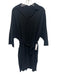 Lululemon Size Est M Black No Fabric Tag 3/4 Sleeve Collar Button Down Dress Black / Est M