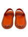 Tory Burch Shoe Size 6 Orange Rubber Jelly Logo Slip On Slide Sandals Orange / 6