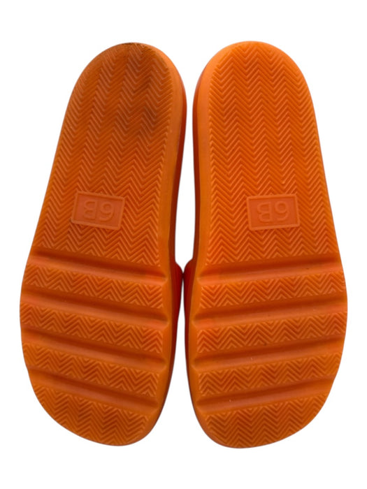 Tory Burch Shoe Size 6 Orange Rubber Jelly Logo Slip On Slide Sandals Orange / 6