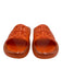 Tory Burch Shoe Size 6 Orange Rubber Jelly Logo Slip On Slide Sandals Orange / 6