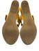 Fendi Shoe Size 38 Yellow, Brown & Beige Patent Leather Square Buckle Sandals Yellow, Brown & Beige / 38