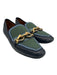 Tory Burch Shoe Size 6.5 Navy blue & green Leather & Textile Gold Buckle Loafers Navy blue & green / 6.5
