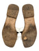 Hermes Shoe Size 38.5 White & Brown Leather Square Toe Slip On H Logo Sandals White & Brown / 38.5