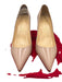 Christian Louboutin Shoe Size 37.5 Nude Beige Patent Leather Pointed Toe Pumps Nude Beige / 37.5
