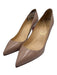 Christian Louboutin Shoe Size 37.5 Nude Beige Patent Leather Pointed Toe Pumps Nude Beige / 37.5