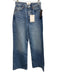 Reformation Size 23 Medium Wash Cotton Denim High Rise Whiskering Wide Leg Jeans Medium Wash / 23