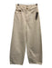 NSF Size 24 Beige Cotton Denim High Rise Contrast Stitch Wide Leg Jeans Beige / 24