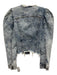 Retrofete Size Small Medium Wash Cotton Denim Long puff sleeve Acid Wash Jacket Medium Wash / Small