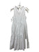 Lake Size S White Cotton High Neck Sleeveless Ruffle Detail Maxi Dress White / S