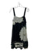 Diane Von Furstenberg Size 6 Black, Cream, Green Silk Floral Above Knee Dress Black, Cream, Green / 6