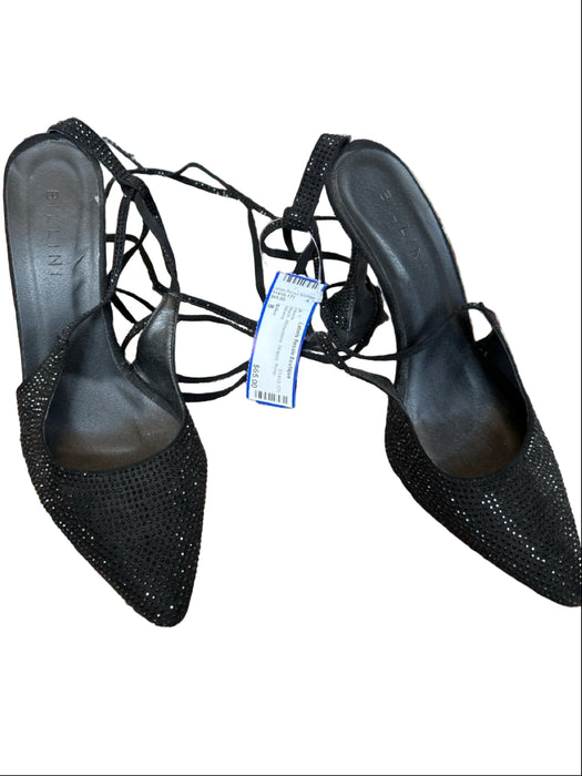 Billini Shoe Size 8 Black Rhinestone Strappy Pump Heels