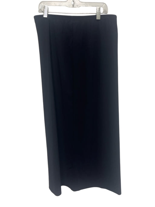 Karla Colletto Size M Black Nylon Blend flower applique Side Slit Cover Up Skirt Black / M