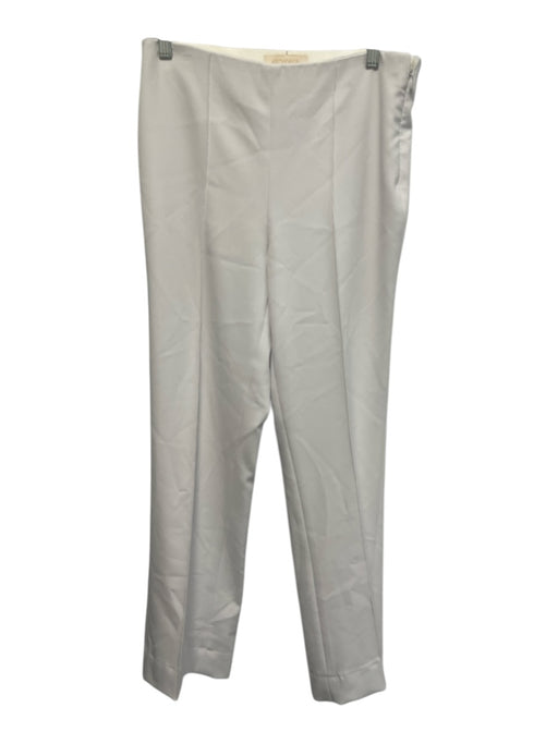 Etcetera Size 4 White Polyester Blend Side Zip Pintuck Front Mid Rise Pants White / 4