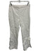 Cinq a Sept Size 8 White Cotton Blend Grosgrain High Rise Side Ties Crop Jeans White / 8