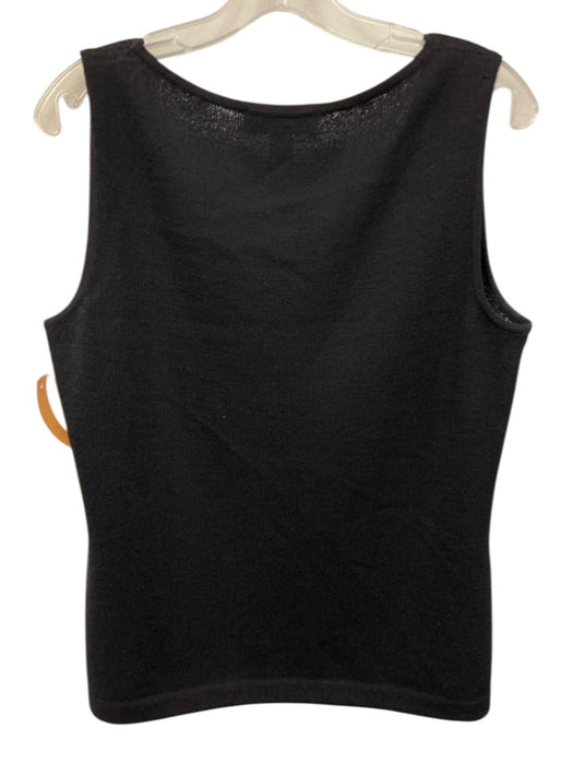 St. John Collection Size M Black Wool & Rayon Tank Knit Sleeveless Top Black / M