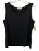 St. John Collection Size M Black Wool & Rayon Tank Knit Sleeveless Top Black / M