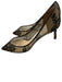 Jimmy Choo Shoe Size 40 Black & Beige textile upper Mesh Midi Heel Pumps Black & Beige / 40