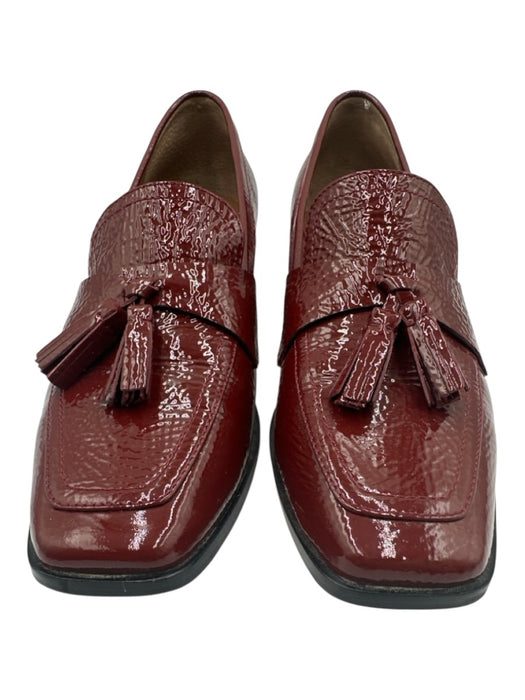 Donald J Pliner Shoe Size 8.5 Maroon Red Patent Leather Tassel Shine Loafers Maroon Red / 8.5