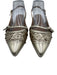 Donald Pliner Shoe Size 9M Gold Leather Pointed Toe Floral Applique Flats Gold / 9M
