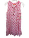 Oliphant Size M Pink & White Cotton Sleeveless V Neck Tie Neck Shell Dress Pink & White / M