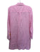 Finley Size M Pink Linen Long Sleeve Button Up Collar Below knee Dress Pink / M