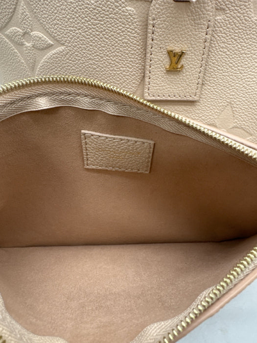 Louis Vuitton Beige Leather Embossed Monogram Empreinte Pouch Inc. Bag