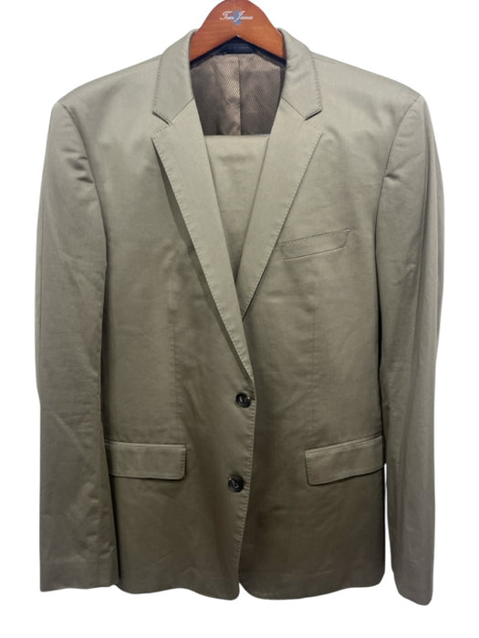 Boss Hugo Boss Green Cotton 2 Button Men's Suit Green / 44L