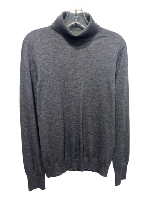 Sid Mashburn Size M Gray Wool Blend Solid Turtleneck Men's Sweater Gray / M