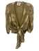 Muche Muchette Size One Size Tan & Gold Viscose Long Sleeve Wrap Maxi Skirt Set Tan & Gold / One Size