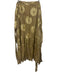 Muche Muchette Size One Size Tan & Gold Viscose Long Sleeve Wrap Maxi Skirt Set Tan & Gold / One Size
