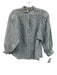 Pilcro Size XS Light Blue Cotton Long Sleeve Abstract Print Button Front Top Light Blue / XS