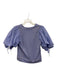 Marie Oliver Size Small Purple Cotton Half Puff Sleeve Distressed Tie Detail Top Purple / Small