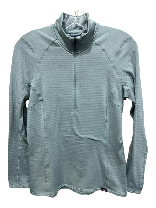Patagonia Size S Teal Recycled Polyester Blend Half Zip Ribbed Long Sleeve Top Teal / S