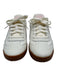 Puma Shoe Size 7 White, Pink, Brown Leather Stripe Low Top Lace Up Sneakers White, Pink, Brown / 7