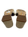 Sam Edelman Shoe Size 7 White & Beige Leather Upper Square Toe Woven Sandals White & Beige / 7
