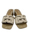 Sam Edelman Shoe Size 7 White & Beige Leather Upper Square Toe Woven Sandals White & Beige / 7