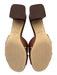 Cole Haan Shoe Size 7B Brown Leather Upper Low Block Heel Criss Cross Sandals Brown / 7B