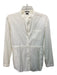 Theory Size P White Cotton Long Sleeve Button Front Drawstring Top White / P