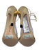 Schutz Shoe Size 8 Gold open toe Ankle Strap Clear Strap Stiletto Pumps Gold / 8