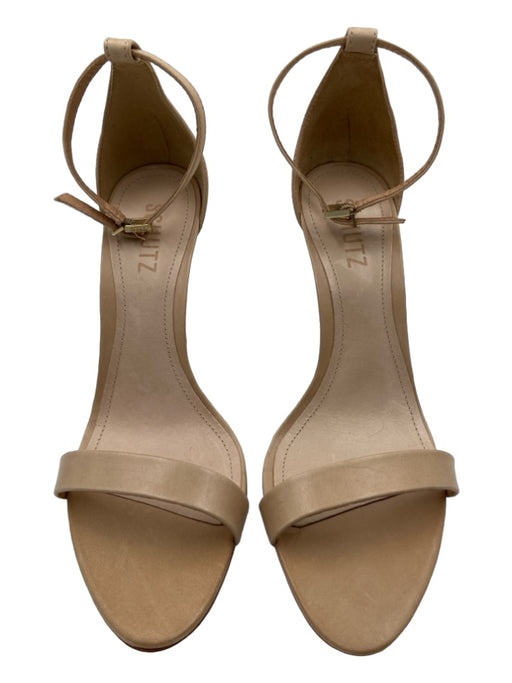 Schutz Shoe Size 8.5 nude open toe Ankle Strap Stiletto Pumps nude / 8.5